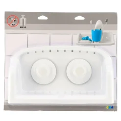 TENDANCE - Etagere pp rectangulaire sur ventouses - blanc