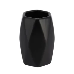 TENDANCE - Gobelet gres forme losange - noir