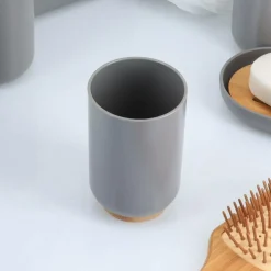 TENDANCE - Gobelet ps bambou - gris bambou