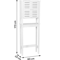TENDANCE - Meuble dessus wc mdf etagere mdf - santorin
