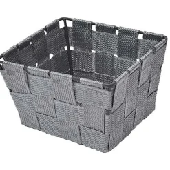 TENDANCE - Panier polyester - gris