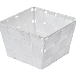 TENDANCE - Panier polyester - blanc