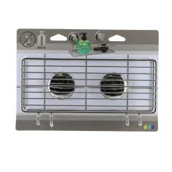 TENDANCE - Panier rectangulaire metal sur ventouses - chrome