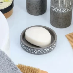 TENDANCE - Porte savon ciment - gris