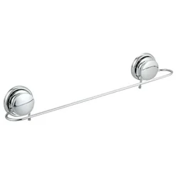 TENDANCE - Porte serviettes metal sur ventouses - chrome