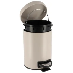 TENDANCE - Poubelle metal frein de chute 3l - taupe mat