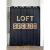 TENDANCE - Rideau de douche polyester 180x200 cm avec anneaux integres - mekong