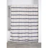 TENDANCE - Rideau de douche polyester 180x200 cm - manureva strie