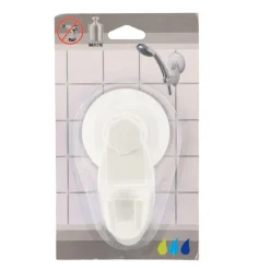 TENDANCE - Support douchette abs pvc sur ventouse - blanc
