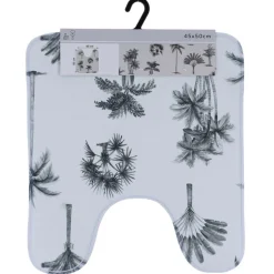 TENDANCE - Tapis contour wc microfibre imprime 45x50 cm - arizona dream