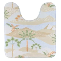 TENDANCE - Tapis contour wc microfibre imprime 45x50 cm - louxor