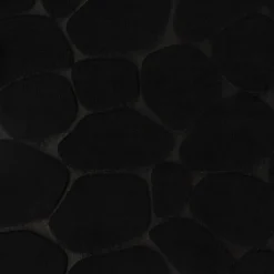 TENDANCE - Tapis memoire de forme microfibre galet 50x80cm - noir