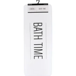 TENDANCE - Tapis microfibre imprime 45x120 cm - neo retro blanc