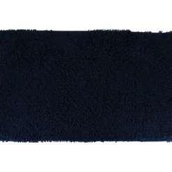 TENDANCE - Tapis microfibre petite chenille 50x80 cm - bleu marine