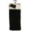 TENDANCE - Tapis microfibre petite chenille 50x80 cm - noir