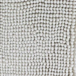 TENDANCE - Tapis microfibre boules uni 45x75cm - beige