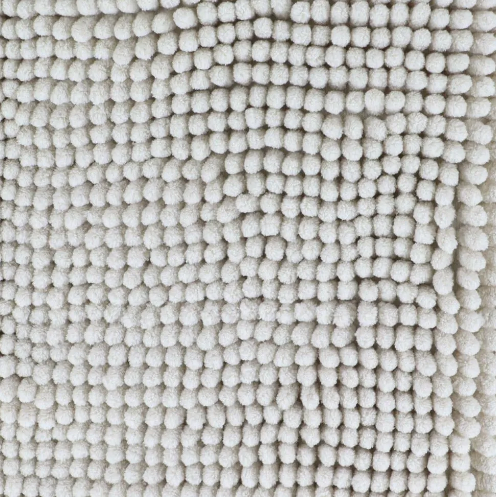 TENDANCE - Tapis microfibre boules uni 45x75cm - beige