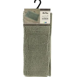 TENDANCE - Tapis microfibre boules uni 45x75cm - sauge