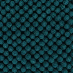 TENDANCE - Tapis microfibre boules 50x80 cm - bleu paon