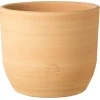 TERRABLANCA - Pot rond Macetero, en terre cuite claire - D.38xH.29cm