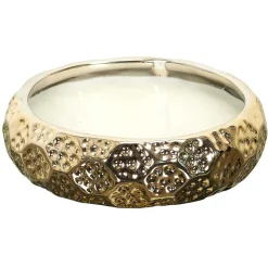 THE HOME DECO FACTORY - Bougie parfumée en céramique or du temps 3 mèches