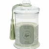 THE HOME DECO FACTORY - Bougie parfumée bonbonnière 13,2 cm vert - senteur figue
