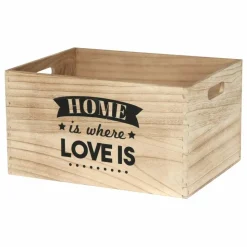 THE HOME DECO FACTORY - Caisse en bois empilables home (lot de 3)