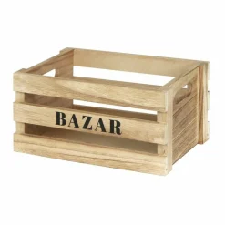 THE HOME DECO FACTORY - Cagettes en bois bazar (lot de 3)