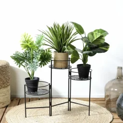 THE HOME DECO FACTORY - Support à plantes en métal feuilles