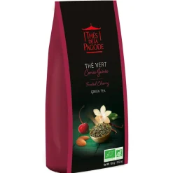 THÉS DE LA PAGODE - Thé vert bio à la cerise givrée - 100g