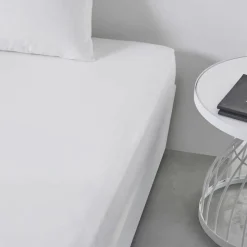 TODAY - Drap housse - 140 x 200+30 cm uni - craie