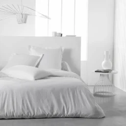 TODAY - Drap housse - 140 x 200+30 cm uni - craie