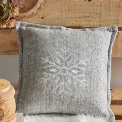 TODAY - Today - coussin carré flocon de neige en coton brossé