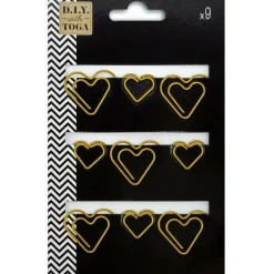 TOGA - 9 trombones cœurs - dorés