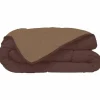 TOISON D'OR - Couette chaude microfibre choco & moka 200 x 200 cm