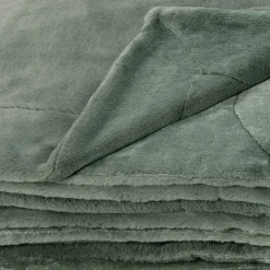 TOISON D'OR - Toison d'or - plaid double face imitation fourrure et polaire