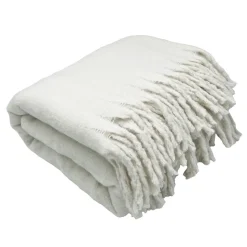 TOISON D'OR - Toison d'or - plaid aspect mohair à franges torsadées