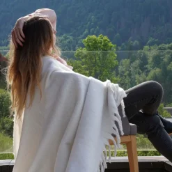 TOISON D'OR - Toison d'or - plaid aspect mohair à franges torsadées