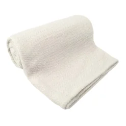 TOISON D'OR - Toison d'or - plaid laine et soie - petits chevrons