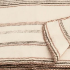 TOISON D'OR - Toison d'or - plaid laine et mohair à rayure