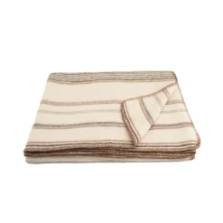 TOISON D'OR - Toison d'or - plaid laine et mohair à rayure