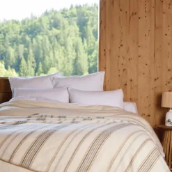 TOISON D'OR - Toison d'or - plaid laine et mohair à rayure