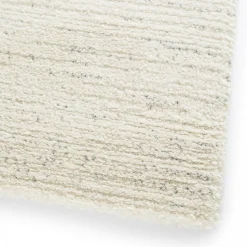 UNAMOURDETAPIS - Tapis chambre 200x290 tissé crème rectangle motif faux uni glacia 1