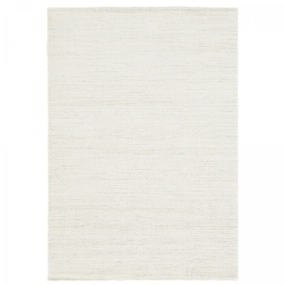 UNAMOURDETAPIS - Tapis chambre 160x230 tissé crème rectangle motif faux uni glacia 1