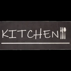 UNAMOURDETAPIS - Tapis de cuisine 50x180 noir et blanc , facile d'entretien lyn11 imp