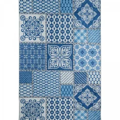 UNAMOURDETAPIS - Tapis de cuisine 80x120 lyn11 6men bleu, facile d'entretien