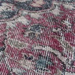 UNAMOURDETAPIS - Tapis de cuisine 80x120 lyn11 meda 1 bordeaux, facile d'entretien