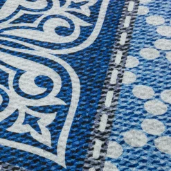 UNAMOURDETAPIS - Tapis de salon 200x290 lyn11 6men bleu, facile d'entretien