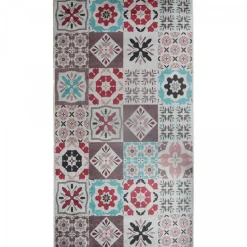 UNAMOURDETAPIS - Tapis de chambre 60x90 rouge et bleu , facile d'entretien lyn11 caroment b