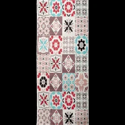 UNAMOURDETAPIS - Tapis de chambre 60x90 rouge et bleu , facile d'entretien lyn11 caroment b